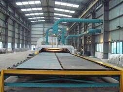 Electrical Roller Conveyor Shot Blasting Machine With Painting For Steel Pipe Surface Improving