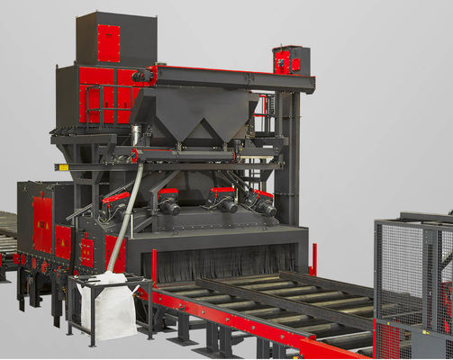 Roller Conveyor Abrasive Grit Blasting Machine For Vehicles